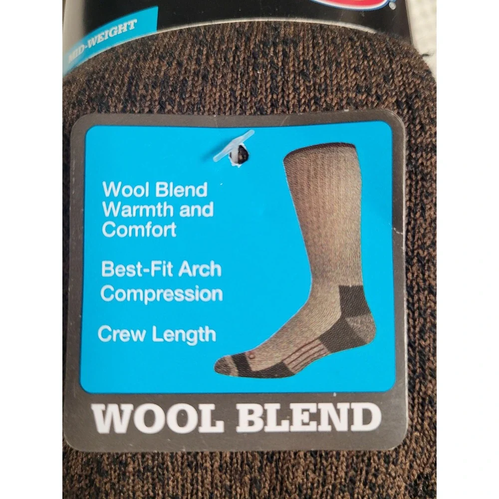 Dickies Mens Wool Blend Trekker Thermals Crew Socks 4 Pairs Sz 6-12 Mid Weight - Picture 3 of 6